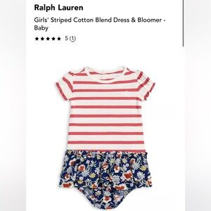 Ralph Lauren striped cotton dress 9M